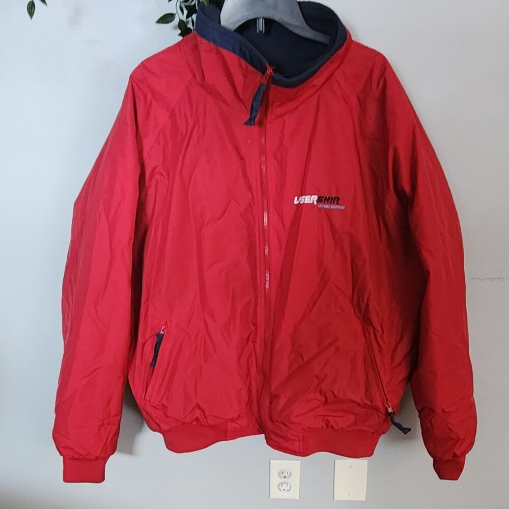 Port Authority Heavy Fleece Lined coat Men's 3XL Tall - Red & Blue